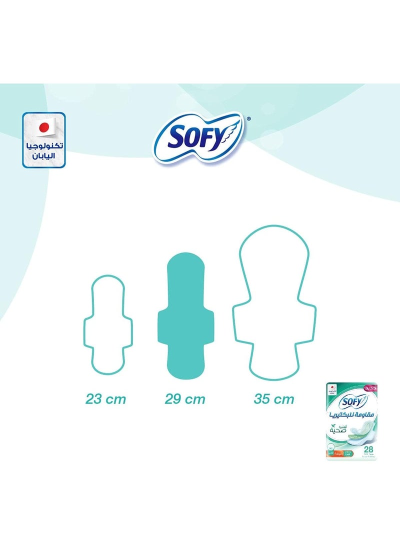 Sofy Anti-Bacterial Slim Large Cotthon Pads With Wings 28 Pads - Image 5